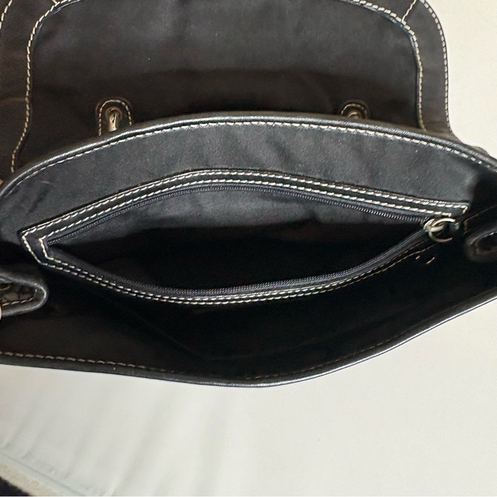Coach Y2K Vintage SoHo Signature 6349 Shoulder Bag Top Handle Black Gray - Picture 12 of 13